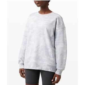 Lululemon Perfectly Oversized Crew Sweatshirt Incognito Camo Alpine White Multi
